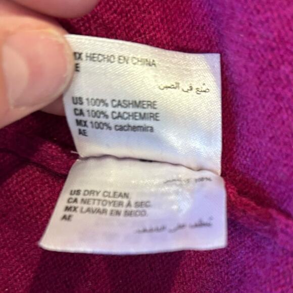 CHARTER CLUB Magenta 100% Cashmere Long Sleeve Turtleneck Sweater Women's XL - Picture 8 of 9
